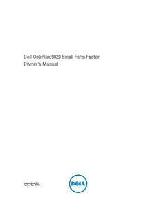 Dell OptiPlex 9020 Small Form manual. Camera Instructions.